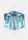 Cube Celebrity Crystal 6 mm aqua x4