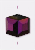 Cube Celebrity Crystal 6 mm purple iris x4