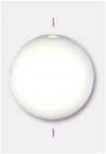 Ronde en résine 16 mm blanc mat x2
