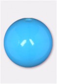 Ronde en résine 8 mm blue turquoise opaque x8