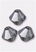 Toupie 4 mm crystal silver x50