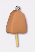 Breloque en résine esquimau choco lait 23x15 mm x1