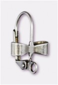 Dormeuse noeud 15x12 mm argent vieilli x2 Dormeuse noeud 15x12 mm argent vieilli x2