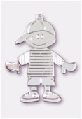 Forever Silver pendentif boy 30x24 mm x1
