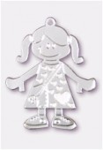 Forever Silver pendentif girl 30x24 mm x1