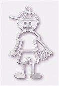 Forever Silver pendentif ajouré boy 40x24 mm x1