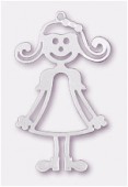 Forever Silver pendentif ajouré girl 40x24 mm x1