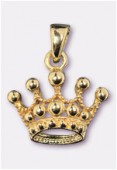Forever Gold 18 k breloque couronne boules 22x28 mm x1 Forever Gold 18 k breloque couronne boules 22x28 mm x1