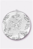 Forever Silver pendentif bas relief papillon 39 mm x1