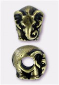 Perle en métal Eurobeads éléphant 12x9 mm bronze x1