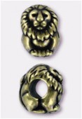 Perle en métal Eurobeads lion 12x8 mm bronze x1
