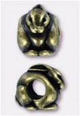 Perle en métal Eurobeads lapin 12x9 mm bronze x1