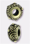 Perle en métal Eurobeads spiral 11x6 mm bronze x1