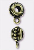 Perle en métal Eurobeads attache breloque 11x8 mm bronze x1
