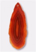 Agate tranche teintée rouge x1