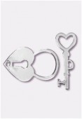 Forever Silver fermoir cadenas 20x12x7 mm x1