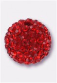 Boule strass Pave Ball 12 mm siam / siam x1