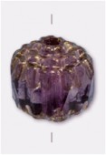 Perle couronne picasso 8 mm amethyst antique bronze x4