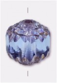 Perle couronne picasso 8 mm light sapphire antique bronze x4