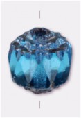 Perle couronne picasso 8 mm aqua antique bronze x4