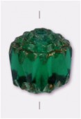 Perle couronne picasso 8 mm teal antique bronze x4