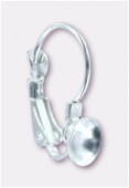 Dormeuse support à coller cuvette 17x10mm argent x2