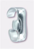 Agrafe pour cordon 7x2 mm argent x12