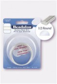 Fil laiton Beadalon demi rond 0.64 argent x 5m