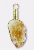 Pendentif citrine fil or x1