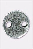 Breloque en métal pion 2 trous 10 mm argent vieilli x4
