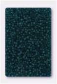 Miyuki delica 11/0 dyed semi frosted transp dark teal x10g