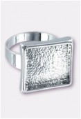 Bague carrée réglable pour Crystal Clay™ 20 mm x1