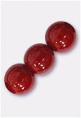 Ronde nacrée 8 mm opaque red x6