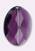 Oval bead 5050 22x16 mm amethyst x1
