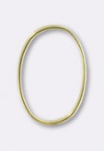 Perle en métal anneau ovale 26x16 mm or x2