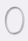 Perle en métal anneau ovale 26x16 mm argent x2