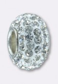 Rondelle strass Pave Ball 12 mm crystal x1