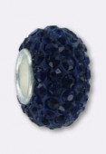 Rondelle strass Pave Ball 12 mm montana x1