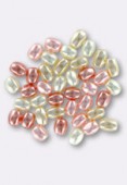 Grain nacré 6x4,5 mm mélange rose x40 Grain nacré 6x4,5 mm mélange rose x40