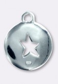 Argent 925 breloque étoile découpée 15 mm x1