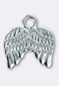 Argent 925 breloque paire d'ailes 11.5x11 mm x1