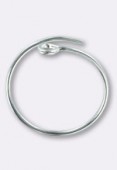 Silver filled créole 15 mm x2