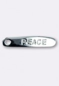 Argent 925 breloque peace 19x4 mm x1