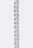 Chaîne à maillon ovale guilloché 10x8 mm argent x50cm