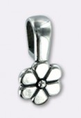 Argent 925 bélière à coller fleur 16x8 mm x1
