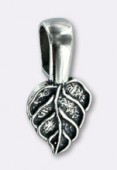 Argent 925 bélière à coller feuille 18x9 mm x1