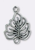 Argent 925 intercalaire feuille 17 mm x1