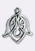 Argent 925 intercalaire tulipe 15 mm x1