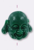 Bouddha en résine 19x21 mm vert x1