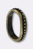 Passant en métal pour cuir 10x6 mm granulé bronze x1